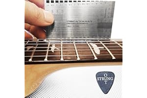 STRUNGOUT Metal Double Sided Guitar String Action Set Up Luthier Ruler Gauge Tool