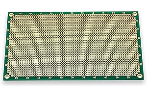 PROTOPATCH® Premium Lochrasterplatine | Lochrasterplatte | Leiterplatte | Lochplatine | Prototype PCB Board | Euro-Platine | 160 x 100 mm | Doppelseitig | Runde Pads | Grün | PTH | 2,54 mm