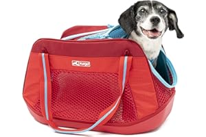 Kurgo Explorer Carrier, Carrier Bag for Small Dogs and Cats, Waterproof Bottom, Lightweight, Regular-Barn Red
