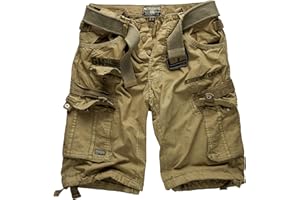 Geographical Norway Cargo Pantaloncini Pantaloncini Corti Bermuda con Cintura Breve Hunter Im Bundle con UD Bandana