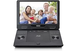 Lenco Lecteur DVD Blu-Ray Portable BRP-1150 - Écran TFT 11,5" avec 1024 x 600 Pixels - Batterie intégrée - avec Adaptateur Secteur et Voiture - Entrée USB - AV-Out - HDMI - Noir