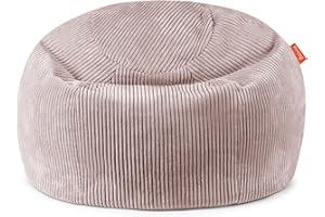 ‎FUNZY Funzy Sitzsack für Kinder aus Cord mit Füllung aus Schaumstoff, Kindersitzsack für Mädchen und Jungen aus hochwertigen Materialien, Oeko-TEX 100 Zertifiziert mit 3 Jahre Garantie, Krischblüte Rose