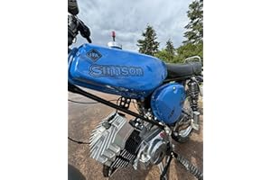 2TAKTSHOP Transparente Simson S51B Aufkleber IFA Electronic Tank Seitendeckel Hell Premium