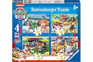 Ravensburger Paw Patrol 4 in Box Jigsaw Puzzles for Kids Age 3 Years Up - 12, 16, 20 & 24 Pieces - Gifts for Kids