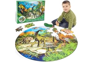 Funblitz Puzzle Dinosaurios Niños 3-8 Años, Puzzle Infantil Juegos Niños 3-8 Años Rompecabezas Niños Regalos Cumpleaños Niños 3-8 Años Dinosaurios Juguetes Educativos Niños 3-8 Años