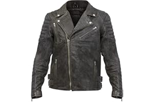 BROGER Ohio męska kurtka motocyklowa, skórzana, ochraniacze na łokcie i ramiona, SAS-TEC poziom 2, 2 kanały wentylacyjne, kieszeń na plecy