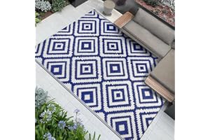 Famibay Outdoor Teppich Wetterfest Teppich Balkon Outdoorteppich Kunststoff Gartenteppich Faltbar Außen Bodenmatte für Terrasse Garten Balkon Camping