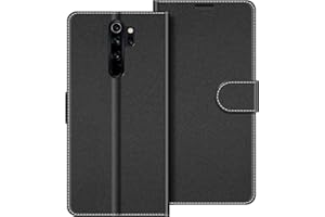 COODIO Handyhülle für Xiaomi Redmi Note 8 Pro Handy Hülle, Xiaomi Redmi Note 8 Pro Hülle Leder Handytasche für Xiaomi Redmi Note 8 Pro Klapphülle Tasche, Schwarz