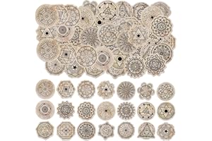 SHANFAA 46 Stücke Vintage Magic Circle Aufkleber, kleine Größe Scrapbook Aufkleber, DIY Dekoration Aufkleber Set für Reisekoffer, Laptop, Planer, Kalender, Scrapbook, Koffer, Notizbücher, Journal Colorful