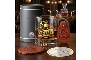 CROWNLY CRYSTAL Limited Edition 1966 Vintage Aged To Perfection Whiskyglas Presentset 60 Års Present Till Honom Presentbox Un