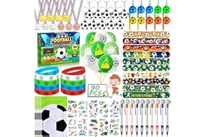 Frasheng 90PCS Football Anniversaire Garcon,Petits Cadeaux Deco,Jouets Kit Enfants Fête Football pour Pinata Party Faveurs
