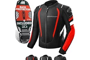 ‎SHIMA SHIMA MESH PRO 2.0 Motorrad Jacke Herren mit Protektoren AIRFORCE Rückenprotektor Motorradjacke Sommer Schulter Protektor Ellbogen Textiljacke Schutzjacken Protektorenjacke (Männer, Rot, XL)