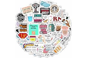 PADABAYKA 100 stück lustige Krankenschwester-Aufkleber, lustige Krankenschwester-Geschenke, Pflege-Sticker, Laptop und Handy, Geschenke für Krankenschwestern, medizinische Sticker für Planer - Nurse Stickers