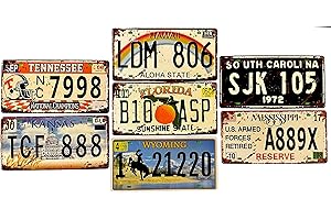 Lotto di 7 targhe per auto statunitensi. Americane Vintage retrò - DiiliHiiri Decorazione per Bar - Caffetteria - Grotta di uomo - Garage o officina —15x30cm—(2651-3-4-8-11-19-25-27)