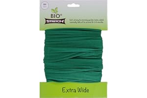 Biostretch Liens de Jardin Extra Larges et Souples pour Grandes Plantes & Jeunes Arbres – Résistants et Extensibles, Liens d’Arbre Découpables pour Un Usage Domestique & Professionnel (8m / Vert)