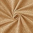 Encasa XO Embossed Velvet Fabric Material by Meter Gold | Sofa Cloth Material Fabric | Unstitched Fabric for Making Cushion Cover, Sofa Cover, Backdrop| 175 GSM, Width 54 Inches | Order by Meter