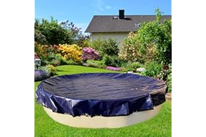 POOL CHLOR SHOP Couverture de Piscine Duraol Ronde I 5,00 m de diamètre I Bâche de Piscine de Haute qualité avec Une épaisseur de matériau de 300g/m² I Bâche de Piscine Robuste Ronde avec Bords renforcés