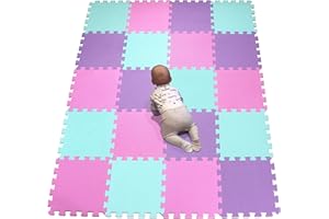 YIMINYUER® 20 Piezas (30cmx30cmx1cm Cada Pieza), Infantiles Alfombrillas para Puzzles, Bebés Alfombras Puzzles y Juegos, Niños Alfombra Puzzle Bebe R03R08R11G301020