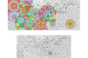 PHOGARY Mandala-Poster zum Ausmalen, Papier-Tischdecke zum Ausmalen, Mandalamotive zum Ausmalen, Mal Mich Bunt, Jumbo-Mandala-Poster für Kinder, Teenager, Erwachsene