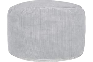 adekor_home Puffa | Sitz | Kord | Hocker | Bequem | Stilvoll | Zum Sitzen | Unter den Füßen | Auf der Terrasse | Im Garten | Im Wohnzimmer | 70x45 cm (Grau)