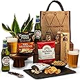 Beer and Pub Snacks Hamper Jute Bag - Gift Hamper with Peroni Lager, Pork Scratchings, and More Pub Snacks – Birthday Gift, Food Hamper, Beer Hamper Gift for Men - Hay Hampers