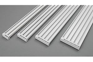 Rollmayer - glossy white curtain rail, aluminium, with 2, 3, 4 or 5 Tracks for Ceiling mounting - aluminium curtain rail for sliding curtains, drapes