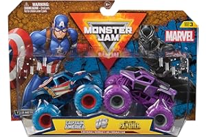 Monster Jam 1:64 2-Pack Marvel Series 3 Captain America vs Black Panther