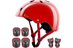 XINGCHENG-SPORT Kids Helmet Toddler Bike Helmet with Protective Gear Set Knee Pads Elbow Pads Wrist Pads for Skateboard Bike Scooter Inline Skates CPSC ASTM CE Certified