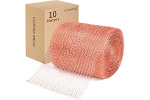 Filet en cuivre, 12,5 cm * 10 m,filet en cuivre pur à 100%, treillis en cuivre roulé, bloqueur d'écart pour la construction de trous, protection des semis et des graines,remplissage du tissu vous-même