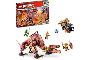 LEGO 71793 Ninjago Le Dragon de Lave Transformable de Heatwave, Jouet de Construction Ninja avec Figurine de Créature Mythique, Plus Minifigurines Kai et Lloyd, Idée Cadeau