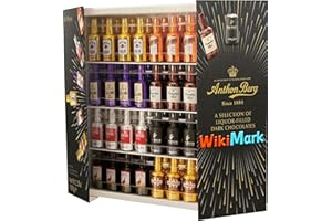 WikiMark x Anthon Berg - Botellitas de Chocolate Rellenas de Licores Originales. 64 Botellas - 1 Kg.