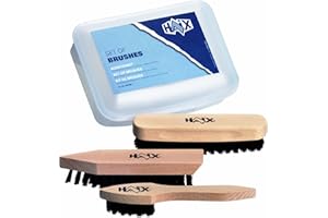HAIX® Bürstenset - drei verschiedene Bürsten aus Holz zum Reinigen, Pflegen und Polieren