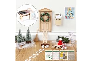 Nordstern Wichteltür Set - Komplettset inkl. Backset, Wichtelbriefe, Baustelle, Adventsakelnder, magischer Tür, Schilder und mehr Zubehör für die Adventszeit, DIY-Dekoration für Weihnachten