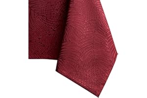 ‎AMELIAHOME AmeliaHome Tischdecke 110x140 cm Tischtuch Tafeldecke Fleckschutz Lotuseffekt Abwaschbar Wasserabweisend Ornament Bordeaux Gaia