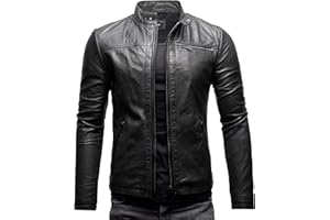 Crone Epic Herren Lederjacke Cleane Leichte Basic Jacke aus weichem Schafs-Leder