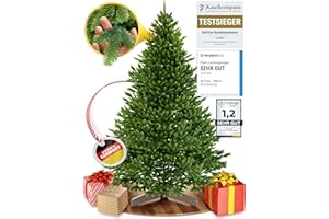 ARTITREE Albero di Natale artificiale [100% stampato a iniezione] - Nordman realistico con cima robusta | christmas tree di prima qualità con supporto in legno certificato FSC (180 cm, Senza illuminazione)