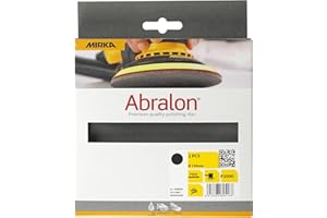 Mirka Abralon Schleifscheibe Polierscheibe Ø 150mm Klett 2000 Körnung, 2/Pack, zum Schleifen und Polieren von Lack, Holz, Plastik