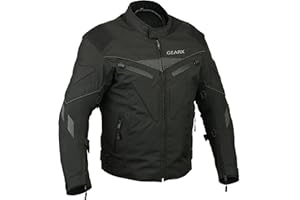 GEARX Veste de Moto rembourrée à la Colonne vertébrale Imperméable à l'eau, XXL - Noir