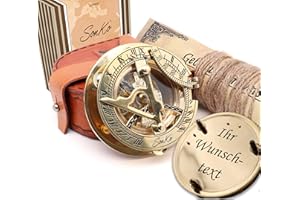 ‎SONKO SonKo® Kompass mit Gravur Kompass personalisiert – Antik Optik nautischer funktionsfähige Maritime Deko aus Messing. Konfirmation Geschenk Kommunion (Ohne Personalisierung)