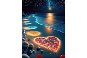 Lunyloer Diamond Painting, DIY Diamond Art Painting Kits for Adults, DIY Full Drill Diamond Painting Kits with Gem Crystal Embroidery Cross Stitch Kits for Home Wall Decor 40x30 CM