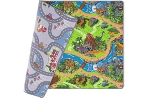 Pergamon Straßenteppich Beidseitig Kinder Spielteppiche für Kinderzimmer und Spielzimmer