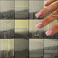 12 Blätter Nagelsticker Von JMEOWIO – Selbstklebend, Roségold, Für Nail Art