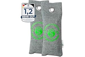 STIMIO Bolsas de Carbón Activo para Zapatos 2x75g – Elimina Olores y Humedad – Neutralizador Natural para Calzado Deportivo y de Trabajo – Reutilizable sin Perfume ni Químicos