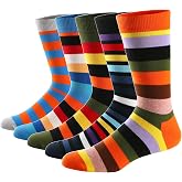 Ueither Funny Casual Men's Printed Socks Colorful High Socks with Fine Cotton