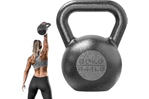 ‎PROIRON PROIRON Kettlebell Professional Kugelhantel aus Gusseisen, 4kg 8kg 12kg 16kg 20kg 24kg Gewichten Guss Schwunghantel Kugelgewicht Krafttraining - Schwarz Kettlebells