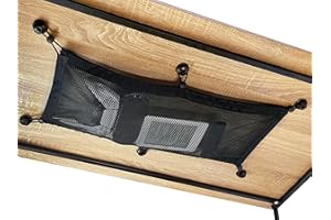 MyGadget Organizador Cables para Escritorio - [ 63 cm x 25,5 cm ] - Cesta Oculta Cables en Bajo de la Mesa sin Perforación - Cable Management - Negro