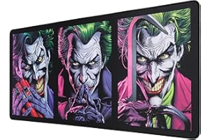 Subsonic, DC Comics Joker, Alfombrilla de ratón XXL 90 mm x 40 mm, Alfombrilla de escritorio de gaming con licencia oficial