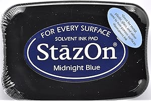 Imagine Crafts StazOn Solvent Ink Pad-Midnight Blue