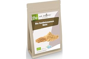 ‎MR. BROWN 1kg BIO Goldleinsamen Mehl entölt, glutenfrei, Leinsamenmehl, entölt fein vermahlen