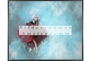 Homedecoration Amsterdam Cornice portafoto in plastica nera opaca, 48,5 x 68 cm, con vetro sintetico da 1 mm, infrangibile e trasparente